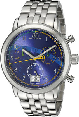

88 Rue du Rhone Blue17478 88 Rue du Rhone Men's 87WA140033 Stainless Steel Bracelet Watch with Blue Dial Watch - For Men