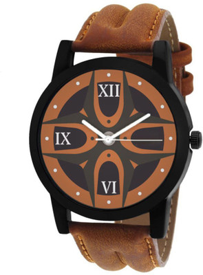 GUOYU Brown Leather Strap Watch For Couple Watch - For Boys & Girls