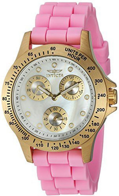 

Invicta white4125 Invicta Women's 'Speedway' Quartz Stainless Steel and Silicone Casual Watch, Color:Pink (Model: 21982) Watch - For Women