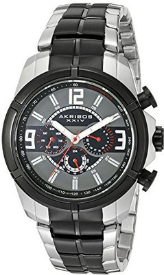 

Akribos XXIV Grey16737 Akribos XXIV Men's AK832TTB Multifunction Quartz Movement Watch with Gray and Black Dial and Stainless Steel Bracelet Watch - For Men