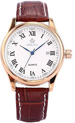 

Orkina white11271 ORKINA Elegant Men's Brown Leather Analog Date Quartz Wrist Watch Gift ORK158 Watch - For Men