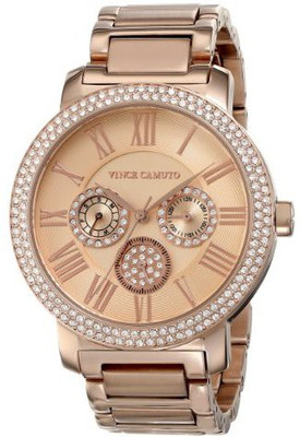 

Vince Camuto gold10044 Vince Camuto Women's VC/5000RGRG Swarovski Crystal Accented Rose Gold-Tone Multi-Function Bracelet Watch Watch - For Men