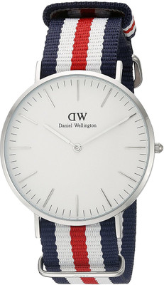 

Daniel Wellington White9282 Daniel Wellington Men's 0202DW Canterbury Stainless Steel Watch with Tricolor Nylon Band Watch - For Men