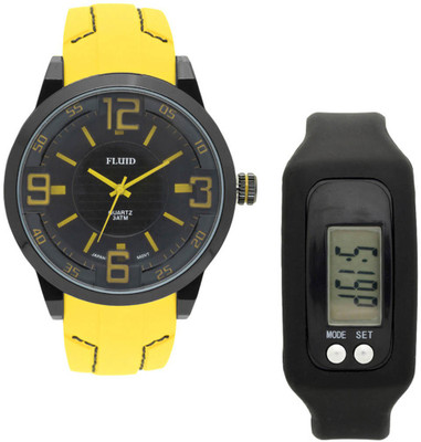 

FLUID FMFFL-104-YL With Digital Band Watch - For Men
