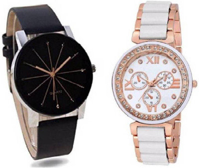 

PMAX CRSTYSAL AND ROSE GOLD WHITE NEW STYLISH FOR Watch - For Men & Women