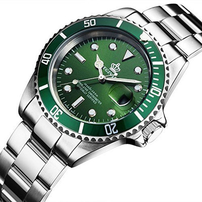 

Fanmis Green 14469 Fanmis Green Dial Rotatable Bezel Sapphire Glass Luminous Hand Quartz Mens Womens Stainless Steel Watches Watch - For Men