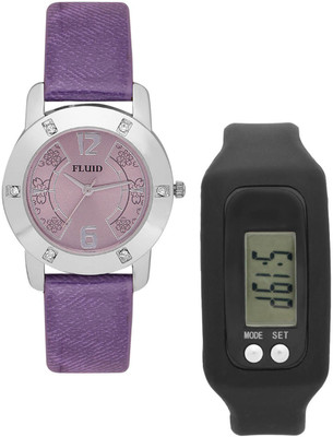 

FLUID FDFFL-112-PR01 With Digital Band Watch - For Women