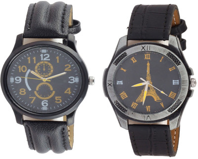 

Miss Perfect Black and Black Dial Efill Tower combo watches(2 pack ) for boys Watch - For Boys