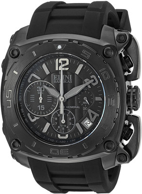 

Elini Barokas Black23304 Elini Barokas Men's 'The General' Swiss Quartz Stainless Steel and Silicone Casual Watch, Color:Black (Model: ELINI-20010-BLK) Watch - For Men