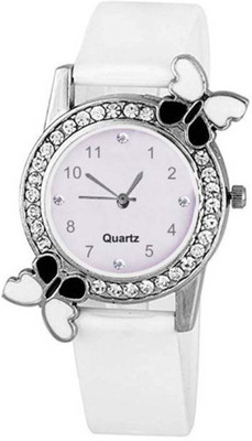

Musket New Butterfly Stylish White Strap Watch - For Girls