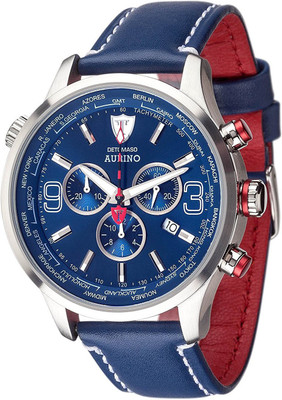 

DeTomaso Blue12333 DETOMASO Men's Quartz Stainless Steel and Leather Casual Watch, Color:Blue (Model: DT1061-J) Watch - For Men