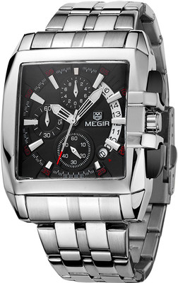 

findtime black22758 Mens Fashion Military Business Sport Chronograph Stainless Steel Analog Quartz Watches Watch - For Men