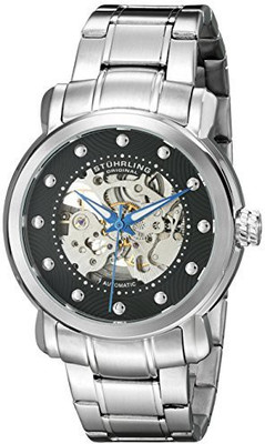 

Stuhrling Original Black 15246 Stuhrling Original Men's 644.02 Legacy Automatic Skeleton Stainless Steel Link Bracelet Watch Watch - For Men