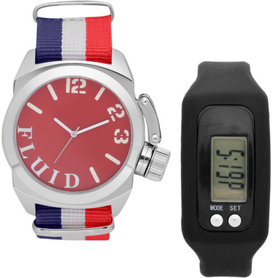 

FLUID FMFFL-202-RD-BWR With Digital Band Watch - For Men