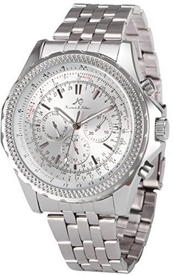 

Kronen Soehne White12657 Ks Imperial Series Day Date Automatic Mechanical Men's Silver Stainless Steel Band Wrist Watch KS141 Watch - For Men