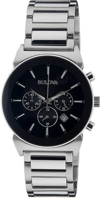 

Bulova black11991 Bulova Men's 96B203 Analog Display Japanese Quartz Silver Watch Watch - For Men