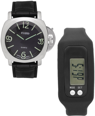 

FLUID FMFFL-155-BK With Digital Band Watch - For Men