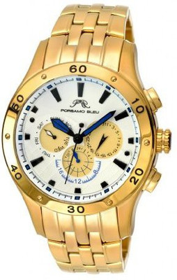 

Porsamo Bleu White12858 Porsamo Bleu Andre Stainless Steel Gold Tone Men's Watch 221BANS Hybrid Watch - For Men
