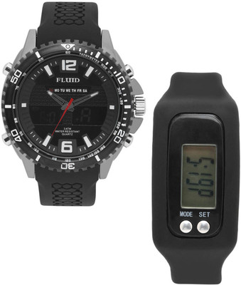 

FLUID FDFFL-1124-WH With Digital Band Watch - For Men