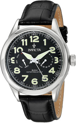 

Invicta Black 7059 Invicta Men's 11741 Vintage Master Calendar Black Dial Black Leather Watch Watch - For Men