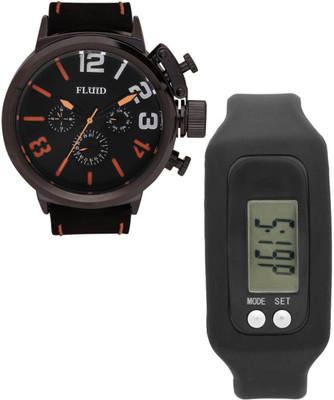 

FLUID FMFFL-157-BK-OR With Digital Band Watch - For Men