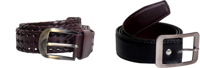 

Amber Shine Men Casual, Formal, Party Black, Brown Artificial Leather Belt