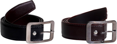 

Amber Shine Men Formal Black, Brown Artificial Leather Belt