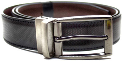 

Elegant Men Formal, Casual, Party Black Texas Leatherite Reversible Belt