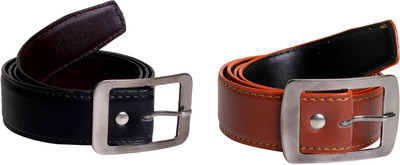 

Amber Shine Men Formal Black, Brown Artificial Leather Belt
