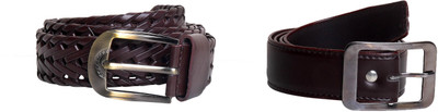 

Amber Shine Men Casual, Formal Brown, Black Artificial Leather Belt
