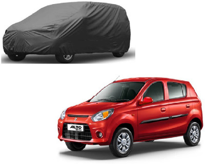 Furious3D Car Cover For Maruti Suzuki Alto 800 (Without Mirror Pockets)(Grey)