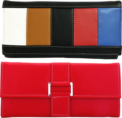 

Lady bar Casual Red, Black Clutch, Black;red