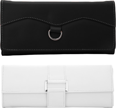 

Lady bar Casual White, Black Clutch, Black;white