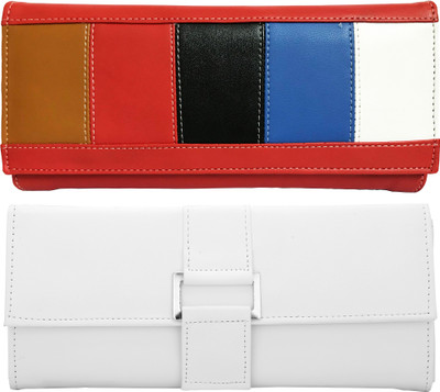 

Lady bar Casual White, Red Clutch, Red;white