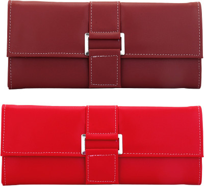 

Lady bar Casual Red, Maroon Clutch, Maroon;red