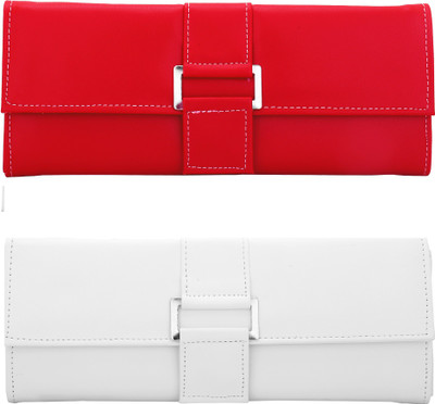 

Lady bar Casual White, Red Clutch, Red;white