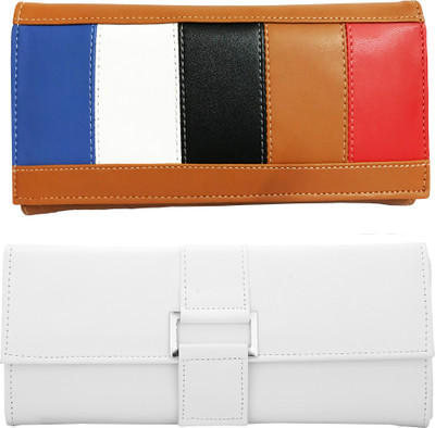 

Lady bar Casual White, Tan Clutch, Tan;white