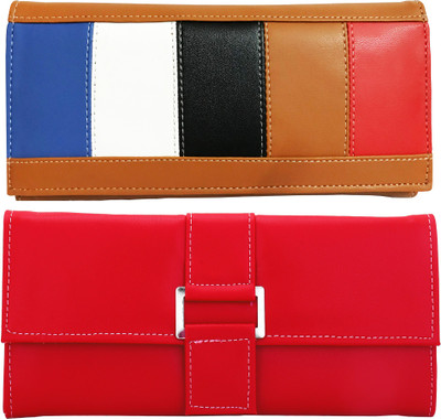 

Lady bar Casual Red, Tan Clutch