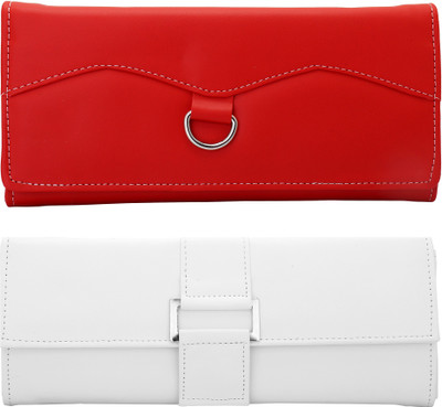 

Lady bar Casual White, Red Clutch, Red;white