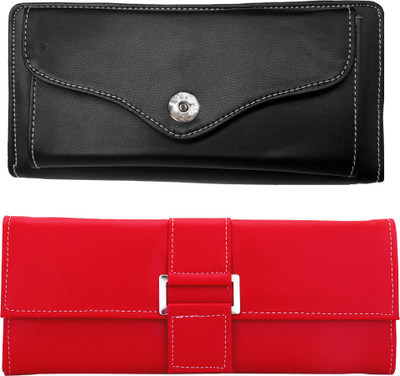 

Lady bar Casual Red, Black Clutch, Black;red