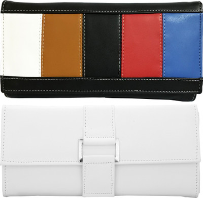

Lady bar Casual White, Black Clutch, Black;white