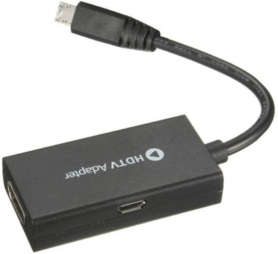 

Microware USB Male to HDMI Female MHL Adapter Cable for Samsung Galaxy S3 i9300 - Black HDMI Adapter(Compatible with Mobile, Laptop, Tablet, Mp3, Gaming Device, Black)