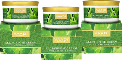 

vaadi All Purpose Cream with Aloe Vera, Honey & Manjistha, 150g x 3 pack(450 g)