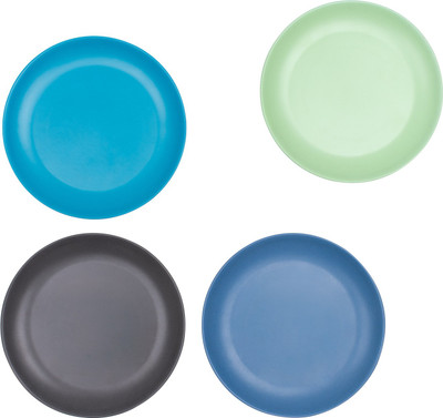 

bobo&boo Set of 4 Bamboo Dinner plates for Babies, Toddler, kids & big-Kids - Coastal - Made from Bamboo, Non-Toxic, BPA-free & Eco-friendly children's dinner plates, FDA & LFGB approved, Great Gift for Baby Showers & Birthdays(Coastal)