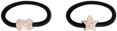 

Ayesha Fashion women black elastic rubber band Rubber Band(Black)