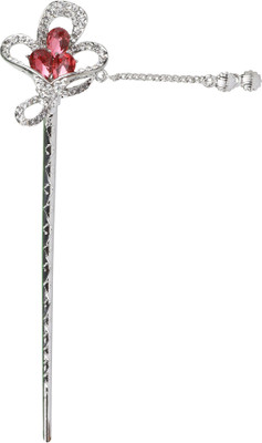 

Pink Rose Princess Charm Bun Stick(Multicolor)