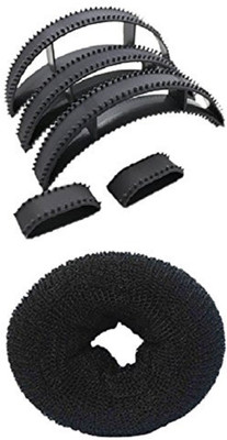 

Prime Hair Bumpits Set Of 5 And Hair Donut (combo of 6 pieces) (Black) (10478) Hair Accessory Set(Black)