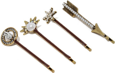 

Ayesha Fashion women gold metal Hair Pin(Gold)