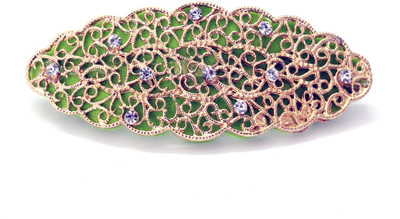 Ayesha Fashion women green metal Hair Clip(Green)