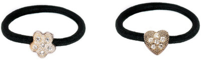 

Ayesha Fashion women black elastic Rubber Band(Black)
